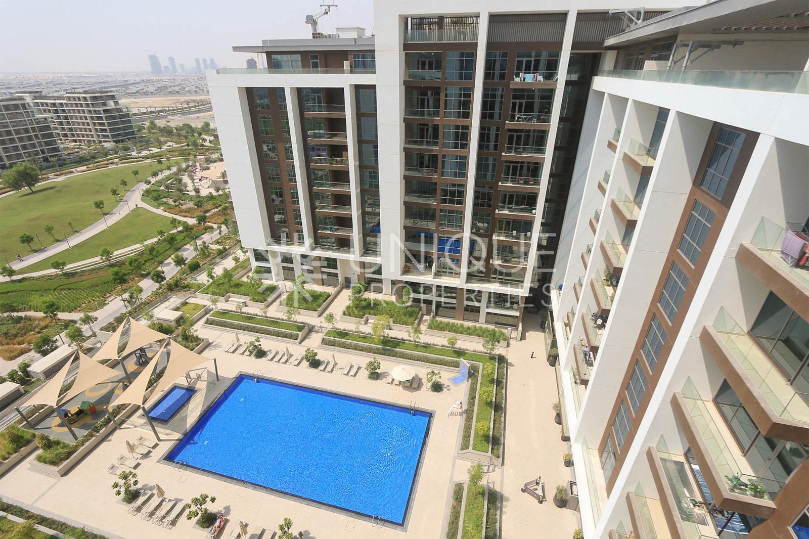 Unfurnished | Park + Pool View | 2 Bedroom