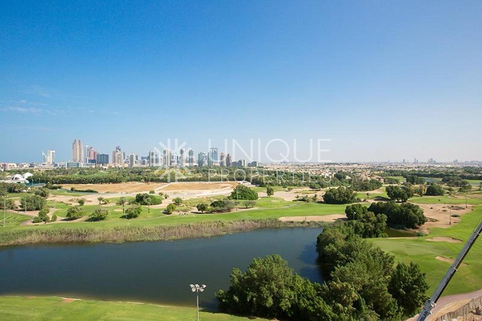 Spacious 3BR + Maids| Stunning Golf View| Vacant